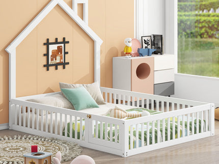 House Platform Bed With Guardrail