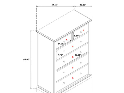 Anzio - 6 Drawer Bedroom Chest