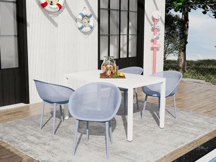 4 Pack Lounge Chair Set With Long Table