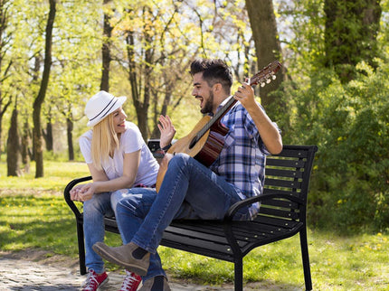 Patio Bench Steel - Black