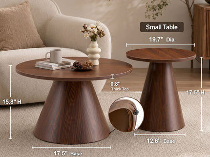 Modern Nesting Coffee Table Set For Living Room