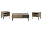 Light Brown / 3 Pc. Coffee Table, 2 End Tables