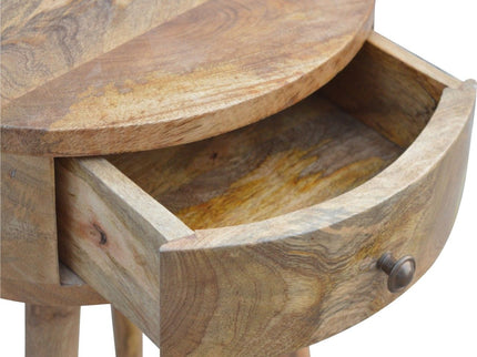 Nordic Chestnut Circular Nightstand