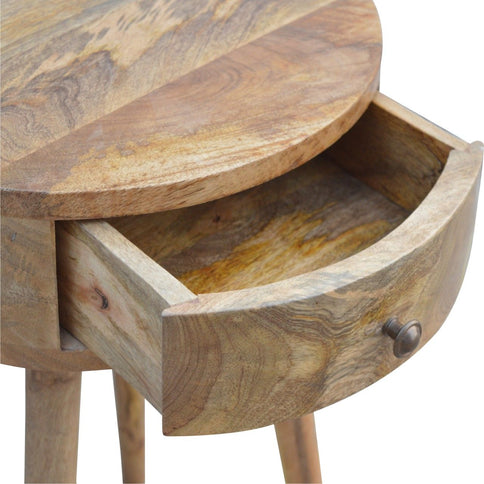 Nordic Chestnut Circular Nightstand