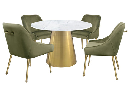 Earline - Round Dining Table - White Marble