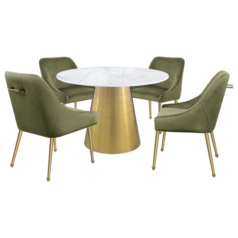 Earline - Round Dining Table - White Marble