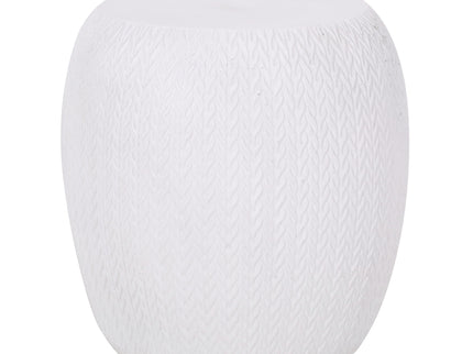 Outdoor Lightweight, Concrete Side Table - Antique White