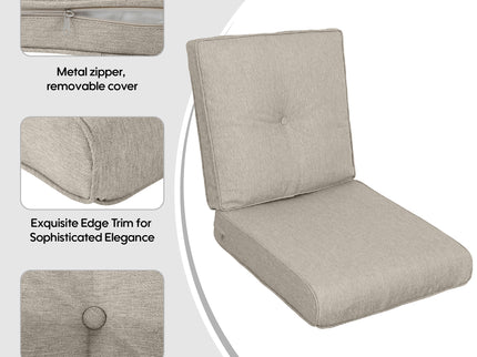 High Back Patio Chair Cushions For Garden (Set of 2)