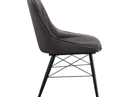 Abraham - Side Chair (Set of 2) - Black / Dark Gray