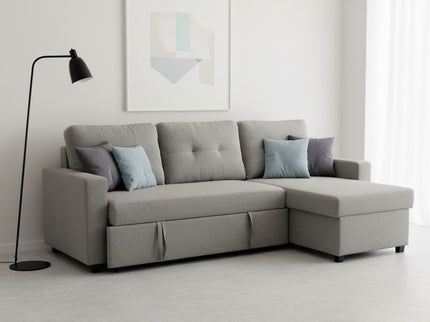 Convertible L Shaped Sectional Sleeper Sofa Bed, Saving Pull Out Couch