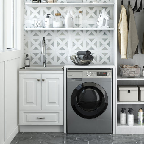 Lawrence - Laundry Cabinet With Faucet And Stainless Steel Sink