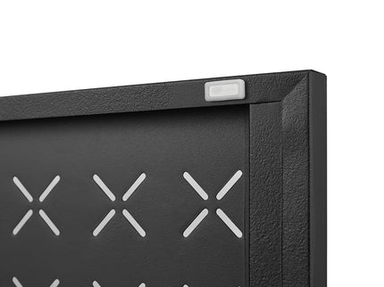 Grid Double Door Shoe Cabinet With Adjustable Compartments And Moisture-Proof Design In Metal
