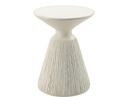 Duane - Fiber Concrete Accent Table - White