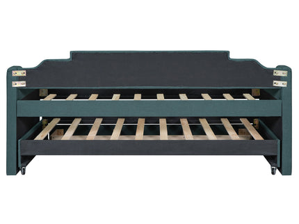 Upholstered Simple Design Daybed With Trundle And 3 Drawers