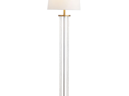 Rope Contemporary Floor Lamp - Natural / White