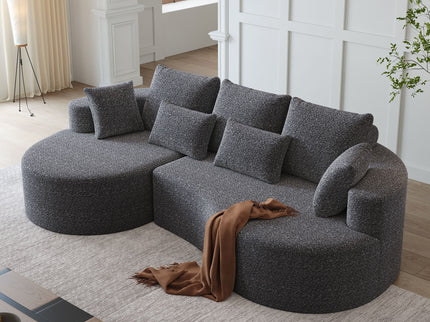 Curved Oversized Sectional Sofa With Extra Deep Seat