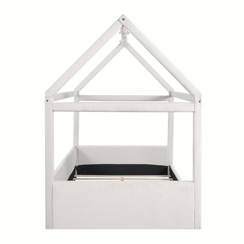 Upholstered House Style Daybed With LED Light Strips