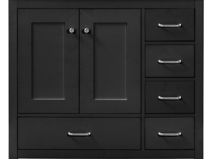 Bathroom Vanity With Sink Combo, 2 Soft Close Doors And 5 Drawers