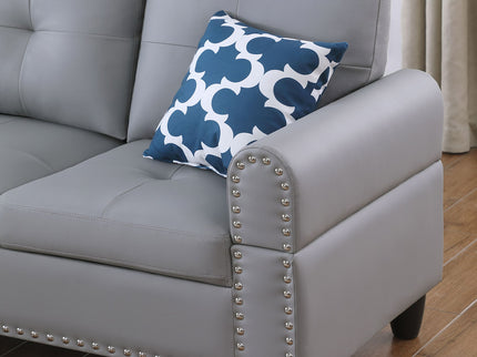 Irine - Sectional Sofa With Ottoman - Gray