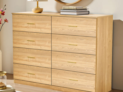 Modern Drawer Dresser For Bedroom, Ample Storage Wide Chest Of Drawers