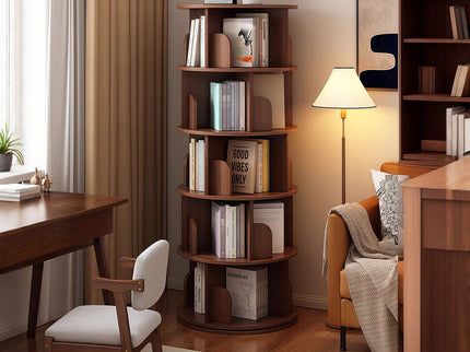 5 Tier Rotating Bookshelf, Spinning Design
