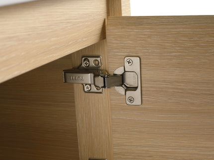 Wall Mounted Bathroom Vanity With Sink And Storage Shelves, Soft Close Doors