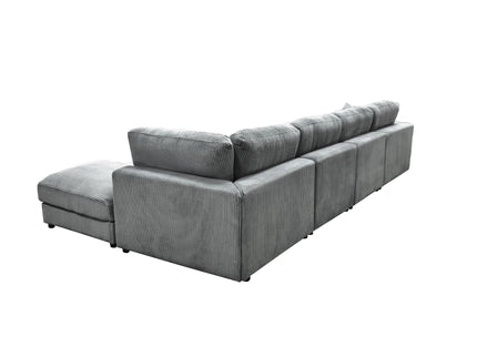 Upholstered Modular Sectional & Custom Configuration And Toss Pillows