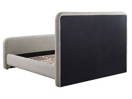 Kendra - Eastern King Platform Bed With Upholstered Design - Gray