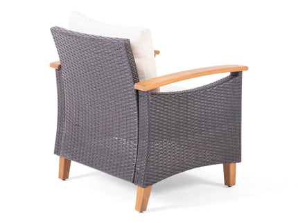Isla - Transitional Chat Set With Water Resistant Cushions - Teak