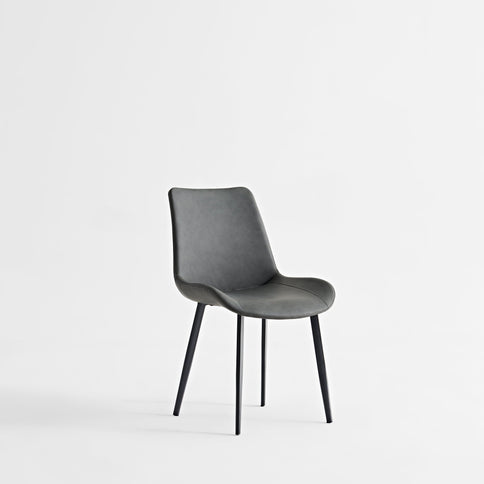 Dining Table Set, Chairs (Set of 2) - Gray