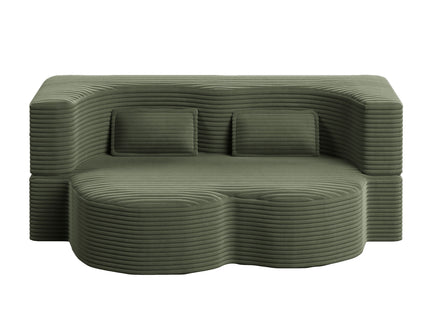 Convertible Foam-Filled Sleeper Sofa Bed With 2 Pillows