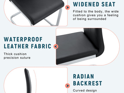 Bow Shaped Chairs, Ergonomic Design, Non Slip Base