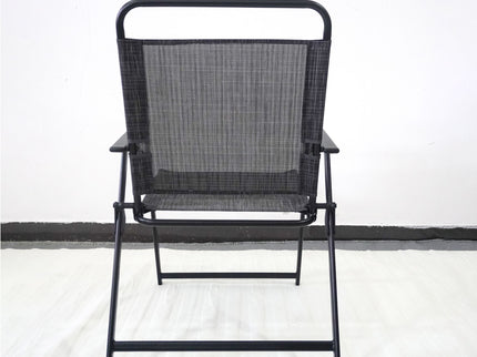 Outdoor Patio Dining Set For 4 People, Metal Patio Furniture Table And Chair Set With Umbrella - Black