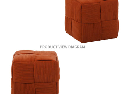 Modern Ottoman Foot Rest With Woven Design