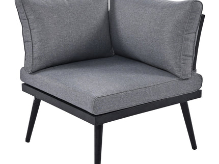 Modern Outdoor Sectional Sofa Set With Nesting Coffee Tables