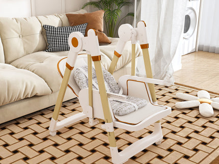 Convertible Baby High Chair To Rocker With 5 Point Harness