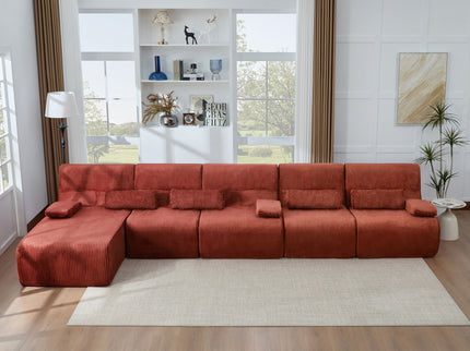 Oversized Sectional Sofa, Living Room Seating With Modular Design