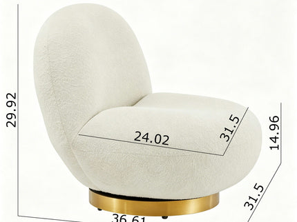 Patty - Swivel Chair - Ivory