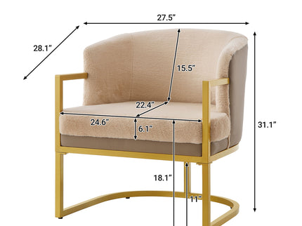 Upholstered Reading Accent Armchair For Living Room