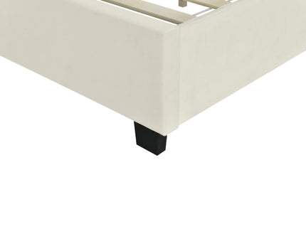 Upholstered Platform Bed With Big Headboard