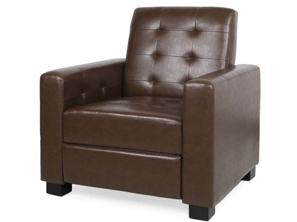 Langseth - Contemporary Tufted Pushback Recliner - Dark Brown