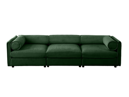 Stylish Sofa With Storage Seat And Cylindrical Backrest