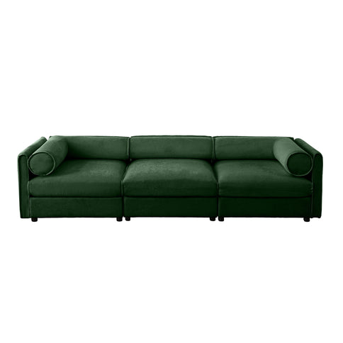 Stylish Sofa With Storage Seat And Cylindrical Backrest