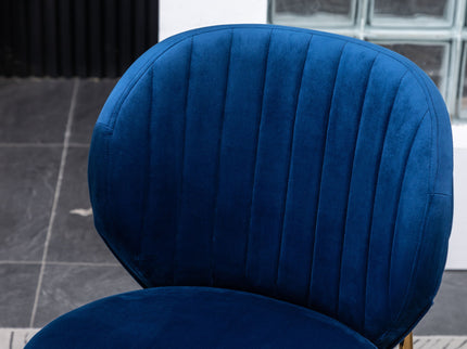 Amoa - Contemporary Velvet Upholstery Dining Chair - Blue