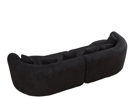 Curved Sectional Sofa With 6 Pillows