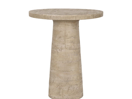 Round Side Table With Pedestal Base