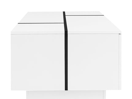 Extendable Coffee Table With 2 Hidden Storage Space And 2 Drawers For Living Room