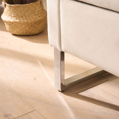 Wide Storage Soft Ottoman Bench With Armrests