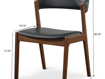 Enzo - Dining Chair (Set of 2) - Black / Brown
