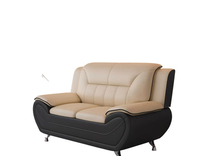 3 Piece Sofa Set, Upholstered Living Room Furniture - Camel